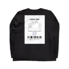 LordLy TimeのLordLy time receipt Long Sleeve T-Shirt :back