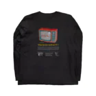 Trash BoxのLong T-shirt Black. “TV” ロングスリーブTシャツの裏面