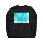 ya-pyのターコイズ　水彩 Long Sleeve T-Shirt :back