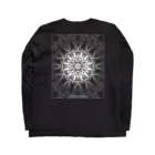 Tribal 70 Designのゼンタングル風_枠有り Long Sleeve T-Shirt :back