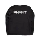 PHANT-ﾌｧﾝﾄ-のシャチ/色無し白字 Long Sleeve T-Shirt :back