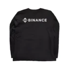 FUNNY JOKESのBINANCE-バイナンス-白ロゴ バックプリントデザイン（背面プリント） ロングスリーブTシャツの裏面