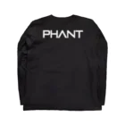 PHANT-ﾌｧﾝﾄ-のゴリラ/白字 ロングスリーブTシャツの裏面