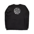 Y's Ink Works Official Shop at suzuriのRising sun Crow (White Print) Long Sleeve T-Shirt :back