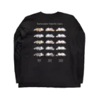 BowWoof Shopの【背面】シェルティ無防備な白文字系 Long Sleeve T-Shirt :back