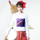 ʚ蚕ちゃんɞ  のもう嘘つかないでよ。 Long Sleeve T-Shirt :model wear (front)