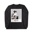 keeeeeep smilingの猫好き写楽　本日もチェキ ロングスリーブTシャツ