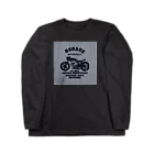 キッズモード某の武骨なバイクデザイン(ヒッコリー) Long Sleeve T-Shirt