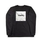 Amillyの大理石柄Amiriロゴ Long Sleeve T-Shirt