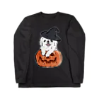 犬グッズの店しえるぶるーのハロウィン　ペキニーズ ロングスリーブTシャツ