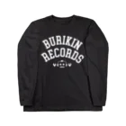 BURIKI'N RECORDSのブリキン定番ロゴ(ホワイトロゴ) ロングスリーブTシャツ
