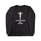 DRIPPEDのCRUCIFIXION OF JESUS-キリストの磔刑-白ロゴ ロングスリーブTシャツ