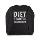 Diet LabのDiet started tomorrow ロングスリーブTシャツ