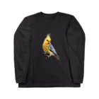 urimasuのオカメインコ（Cockatiel）愛情深い性格 ロングスリーブTシャツ