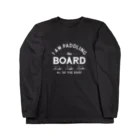 May's cafeのPADDLING THE BOARD _white ロングスリーブTシャツ