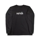 sands商店 SUZURI店のロゴ(白) Long Sleeve T-Shirt