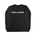 TOKYO LOGOSHOP 東京ロゴショップのSAUNA LAURENT-サウナローラン-白ロゴ ロングスリーブTシャツ