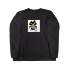 クロねこアワにゃん🐱のバステトβ背面癒し亭(白背景) Long Sleeve T-Shirt