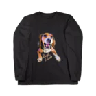 ビーグル大好きのビーグル犬LOVE ロングスリーブTシャツ