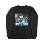 のんびりアート工房の雪だるまアーティスト Long Sleeve T-Shirt