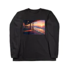 卯月なのかのTwilight Countryside Journey  〜黄昏に包まれる故郷の旅〜　No.4「無人駅のお出迎え」 Long Sleeve T-Shirt