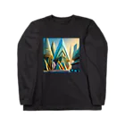 のんびりアート工房のジオメトリック都市 Long Sleeve T-Shirt