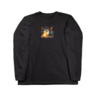 nekodoragonのブサカワ！火噴き猫ドラゴン　背景透過ver Long Sleeve T-Shirt