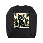 スタイル112の黒猫　キュビズム01 Long Sleeve T-Shirt