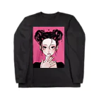 THE ART SPACEのお団子ちゃん x つるにゃん ロングスリーブTシャツ