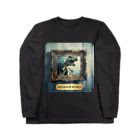 MistyStarkの飛び出す恐竜　－　dinosaur that pops out　－ Long Sleeve T-Shirt