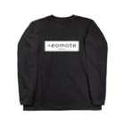 eomoteのeomoteのシンプルなロゴ（背景文字）が入った長袖Ｔシャツ（黒） ロングスリーブTシャツ