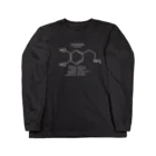 アタマスタイルのドーパミン(脳内物質)：化学：化学構造・分子式 ロングスリーブTシャツ