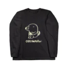 OSUWARe:の白いモグラくん ロングスリーブTシャツ