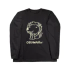 OSUWARe:の白いライオンさん ロングスリーブTシャツ