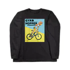 nidan-illustrationのGYRO HOPPER (inked fixie girl) ロングスリーブTシャツ