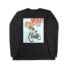 nidan-illustrationの!RIDE! (CARTOON STYLE) ロングスリーブTシャツ