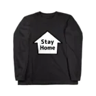 松や SUZURI店のStay Home ロングスリーブTシャツ