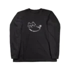 気ままに創作　よろず堂の飼い主よ、何か用か？　モノクロ白 Long Sleeve T-Shirt