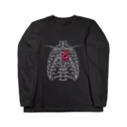 BLACKMaMbaの肋骨と心臓  ロングスリーブTシャツ