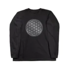 神聖幾何学屋のシルバー Long Sleeve T-Shirt