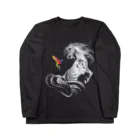 Drecome_Designの馬とハチドリ ロングスリーブTシャツ