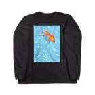 SHOP 318のカクカク金魚 ロングスリーブTシャツ