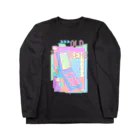 サッドパンダの美的旧世代フリップ電話美的パステル Long Sleeve T-Shirt