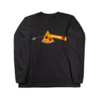 レコードの巣の狂気とチーズほとばしるピザ Long Sleeve T-Shirt