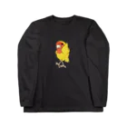 インコグッズのお店　ラブバード亭のコザクラインコ（ダンシング） ロングスリーブTシャツ