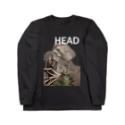 qujakuhouseのHEAD <FONT COLOR : WHITE> ロングスリーブTシャツ