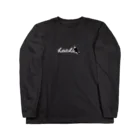 ハチワレ猫　ハチのお店のハチワレ猫　ハチ ロゴ正面ver. Long Sleeve T-Shirt