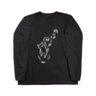 フワコロ＊クラフト Print Shopのねこパンチ（白プリント） Long Sleeve T-Shirt