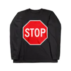 DRIPPEDのSTOP-ストップ アメリカの一時停止標識ロゴ ロングスリーブTシャツ