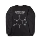 DRIPPEDのCAFFEINE C8H10N4O2 -カフェイン- 白ロゴ Long Sleeve T-Shirt